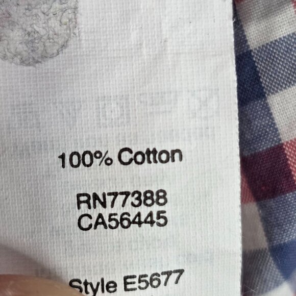 Mens J.Crew Slim Fit Red & Blue Checkered Shirt Long Sleeve Button Down Size S - Picture 3 of 7